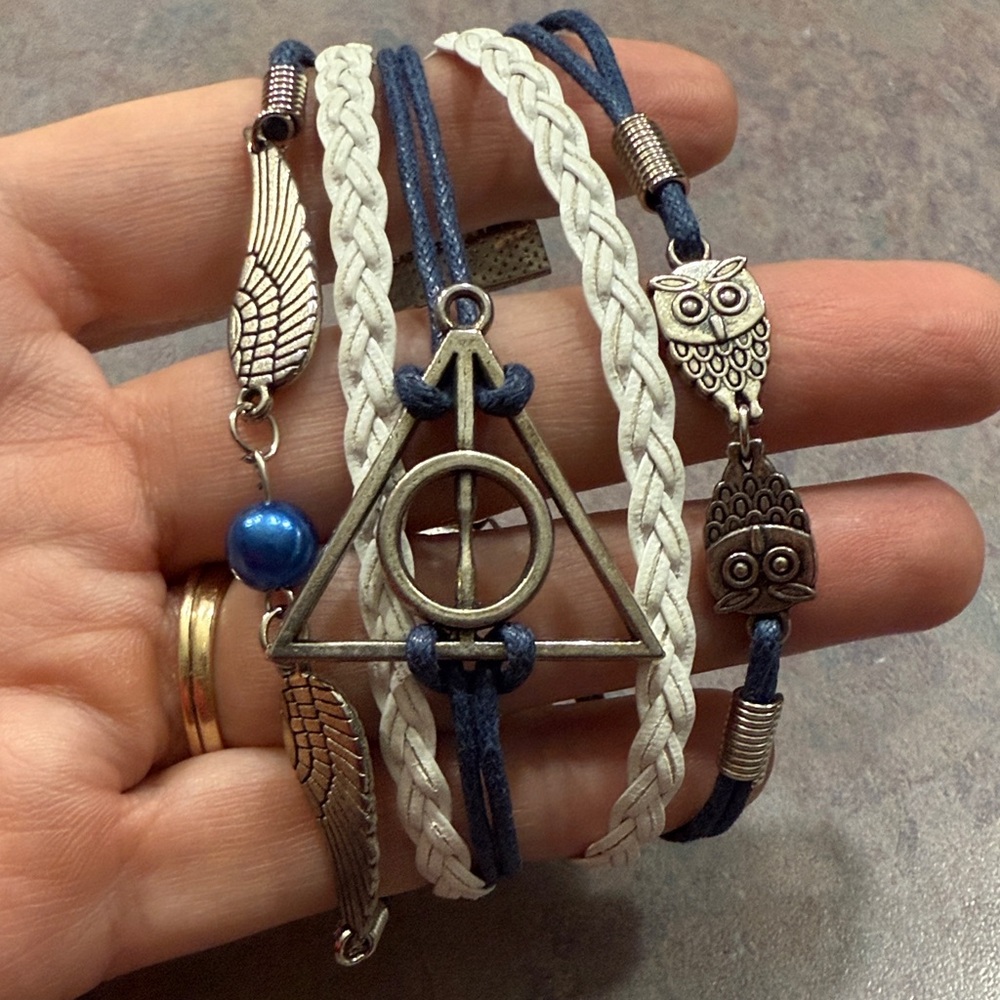 Blue and White Charm Bracelet